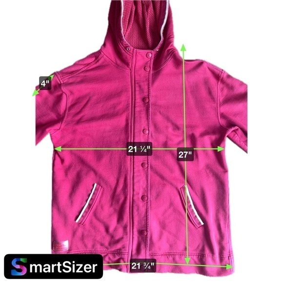 Lauren Jeans Co x Ralph Lauren Hooded Jacket, Zip/Snap Closure, Red/White size L - Picture 12 of 12